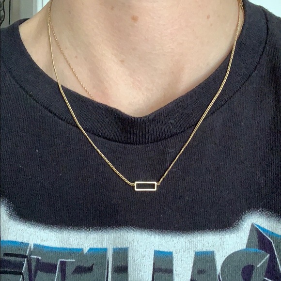 Madewell Jewelry - Madewell Rectangle Bar good necklace